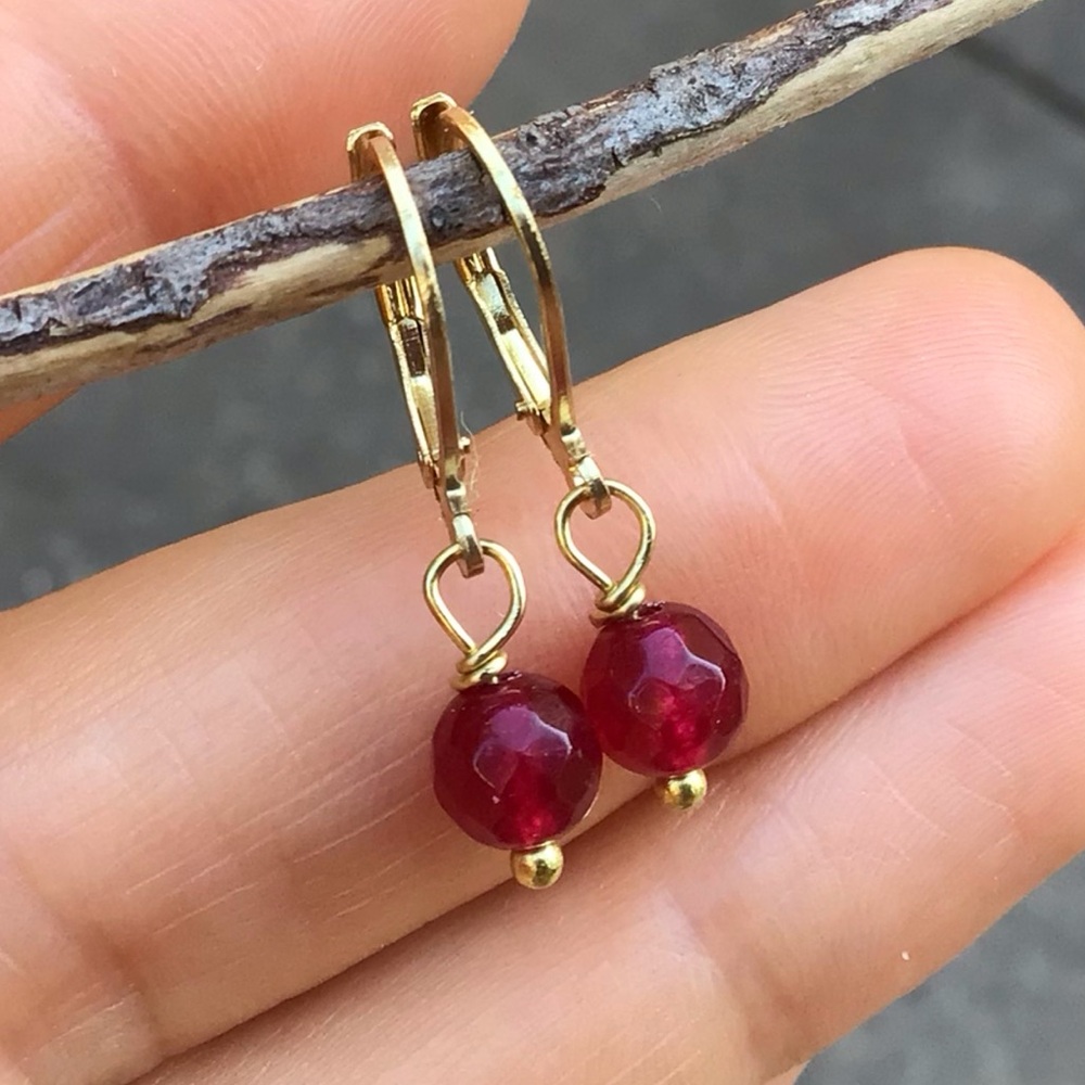 New Ruby Sundance Charm Earrings - Picture 4 of 11